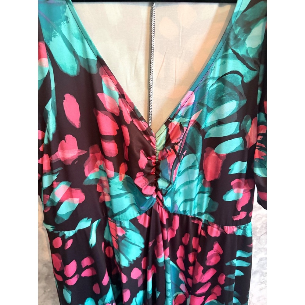 Torrid 2 Floral Butterfly Mini Studio‎ Knit Cinch Front Skater Dress 2x  18 20 - Picture 11 of 13